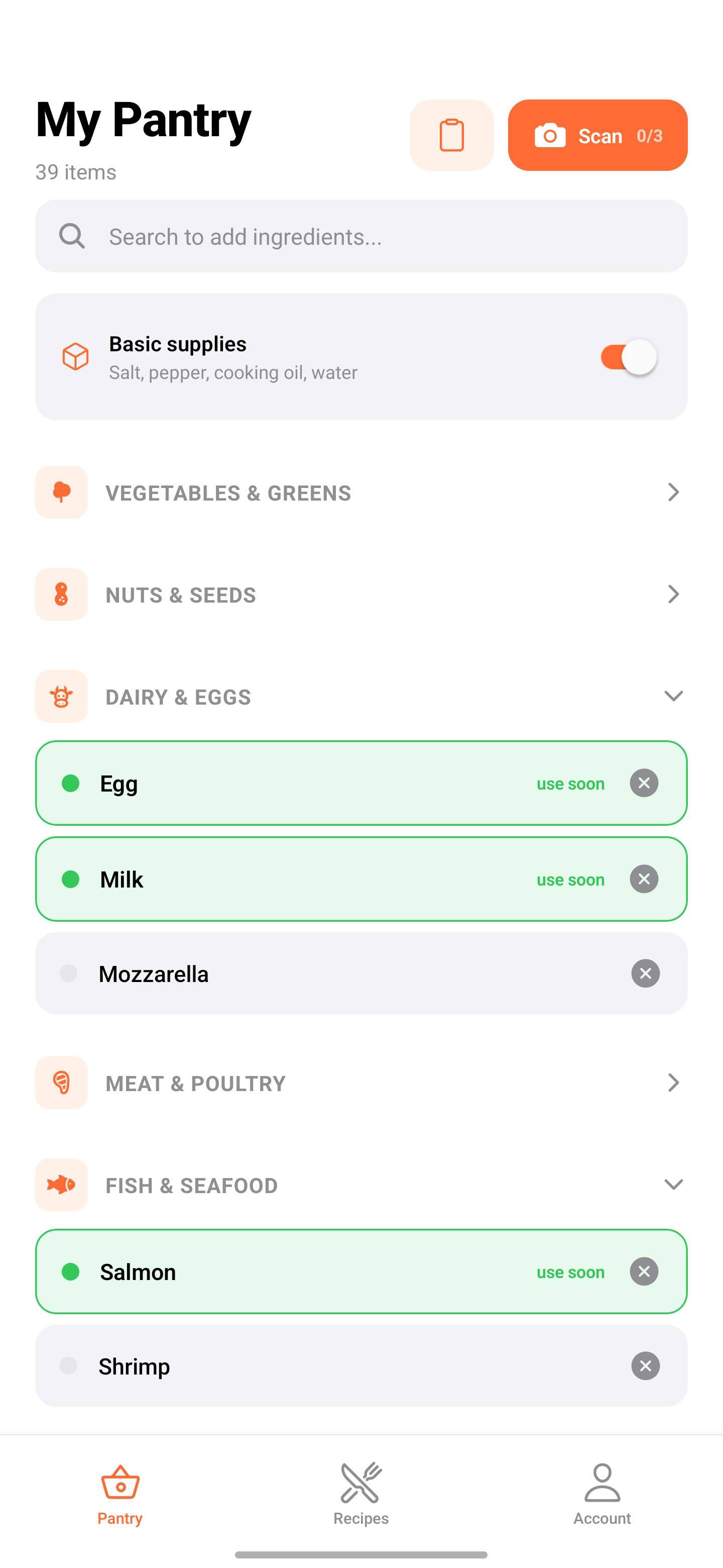 FridgeChef app screenshot